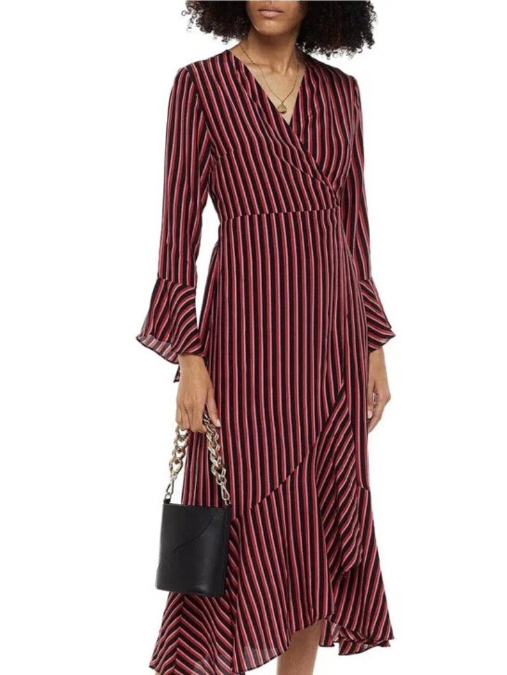 Rixo x Laura Jackson Silk Wrap Dress